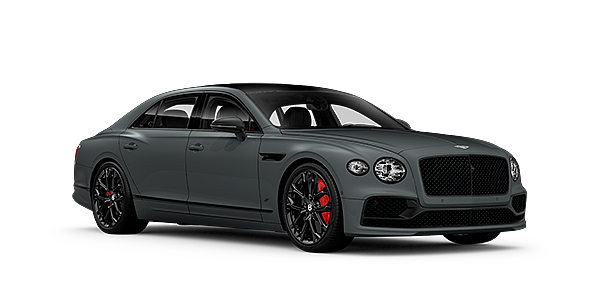Bentley Shanghai - Jingan Bentley Flying Spur S front side angled view in Cambrian Grey coloured exterior. 